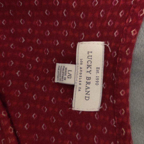 Lucky Brand Red Flowy Blouse - Picture 5 of 6